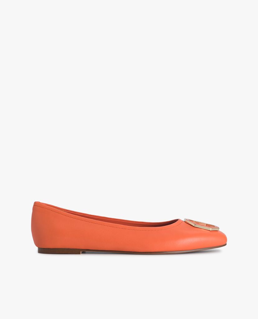 PEDRO - Giày đế bệt nữ mũi tròn Octagon Buckle Ballerina Leather