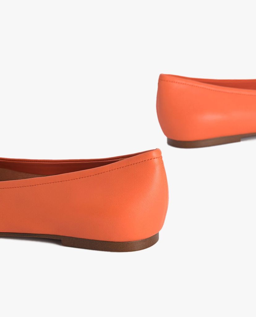 PEDRO - Giày đế bệt nữ mũi tròn Octagon Buckle Ballerina Leather