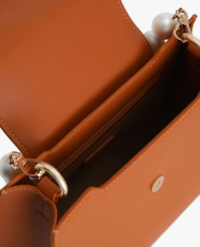 PEDRO - Túi xách tay nữ chữ nhật Leather Top Pearl Strap
