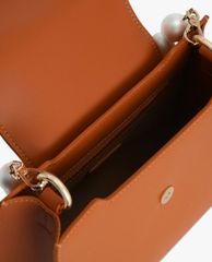 PEDRO - Túi xách tay nữ chữ nhật Leather Top Pearl Strap