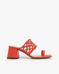 CHARLES & KEITH - Giày sandals cao gót Woven Toe Ring