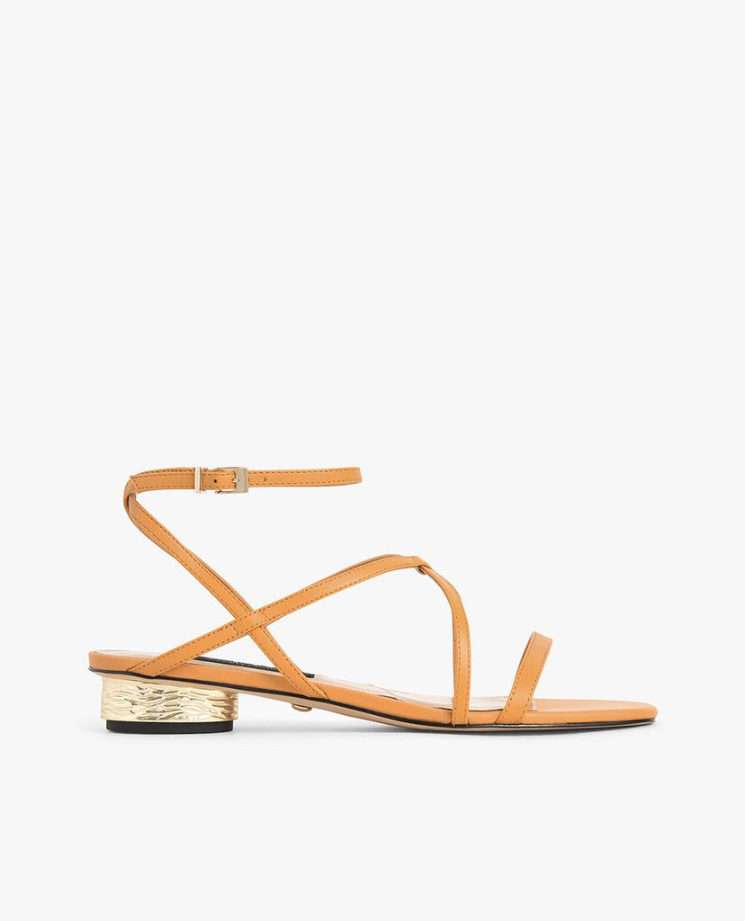 CHARLES & KEITH - Giày sandal nữ quai mảnh Leather Strappy