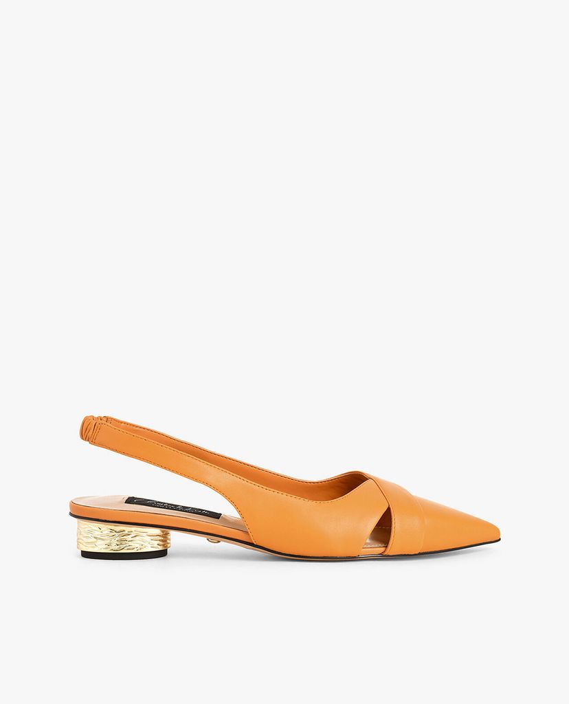 CHARLES & KEITH - Giày cao gót mũi nhọn Leather Slingback