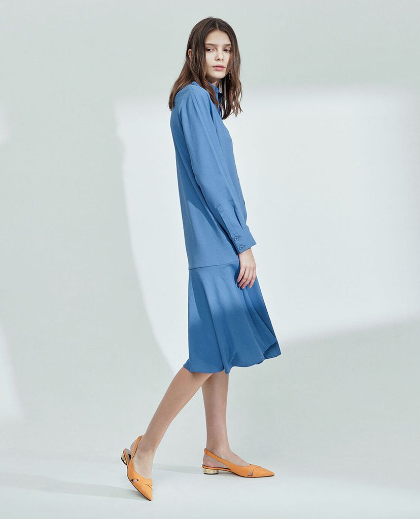 CHARLES & KEITH - Giày cao gót mũi nhọn Leather Slingback