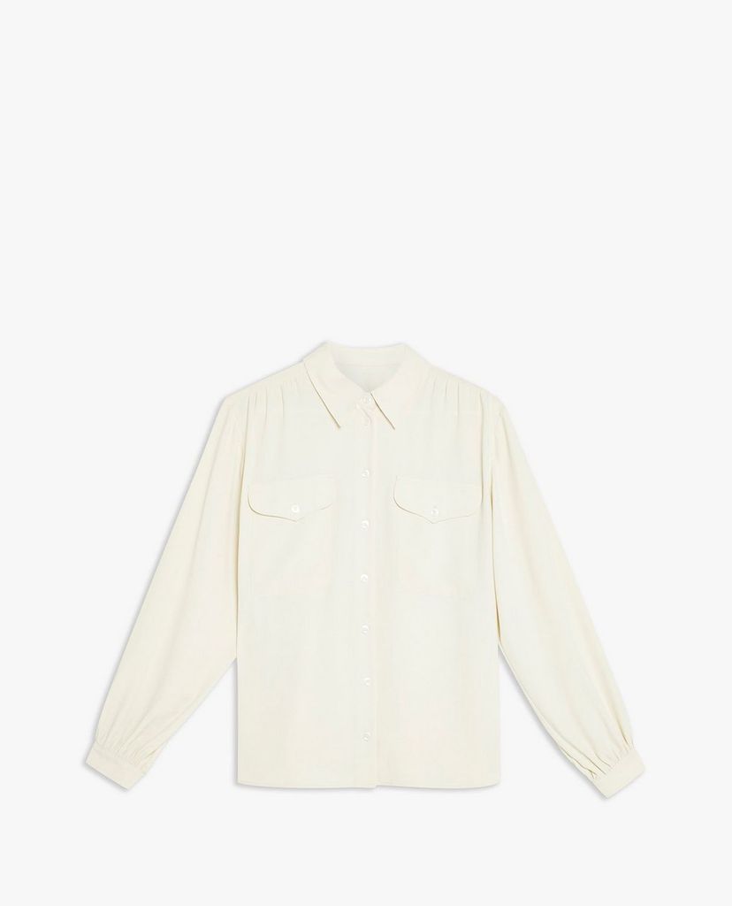 TOPSHOP - Áo sơ mi nữ cổ bẻ tay dài Smart Pocket