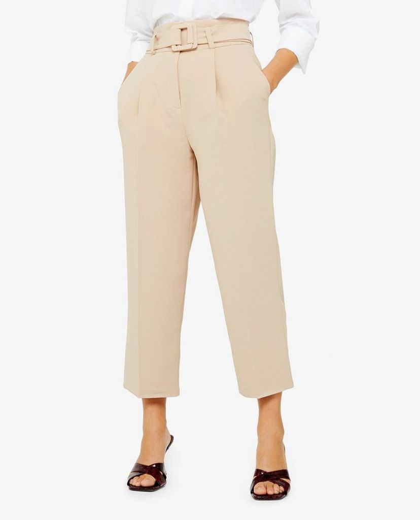 TOPSHOP - Quần kiểu nữ lưng cao phối thắt lưng PETITE Stone Buckle Peg