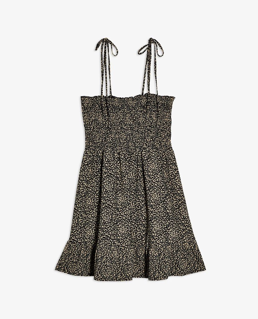 TOPSHOP - Đầm mini hai dây PETITE Stone Animal Print