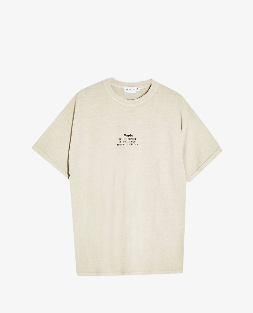 TOPMAN - Áo thun nam ngắn tay Stone Paris