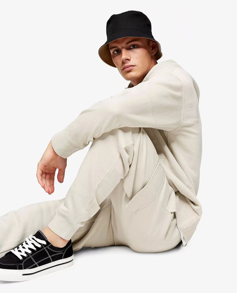 TOPMAN - Quần jogger nam bo gấu Stone Twill Cargo