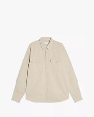 TOPMAN - Áo sơ mi nam tay dài cổ bẻ phom suông thanh lịch