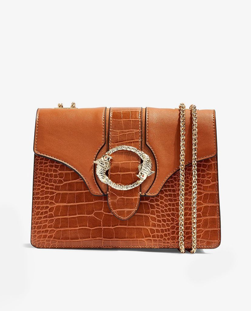 TOPSHOP - Túi đeo vai nữ phom chữ nhật OCEAN Tan Chain