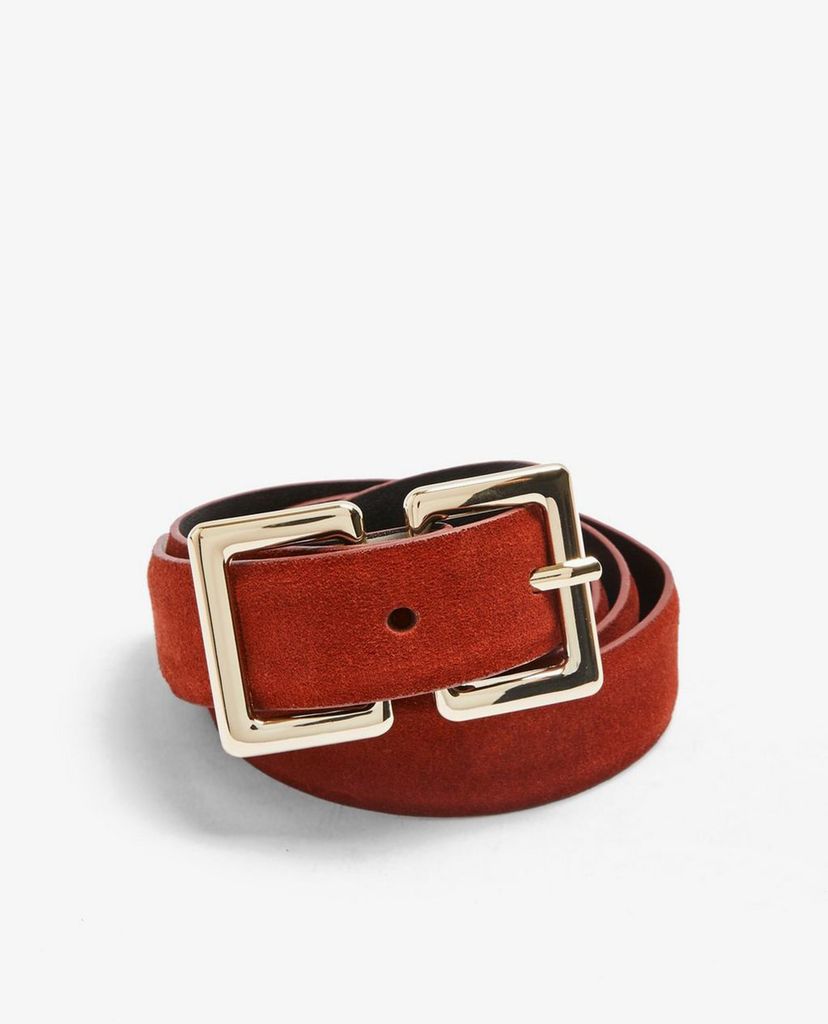 TOPSHOP - Thắt lưng nữ bảng nhỏ Leather Rust