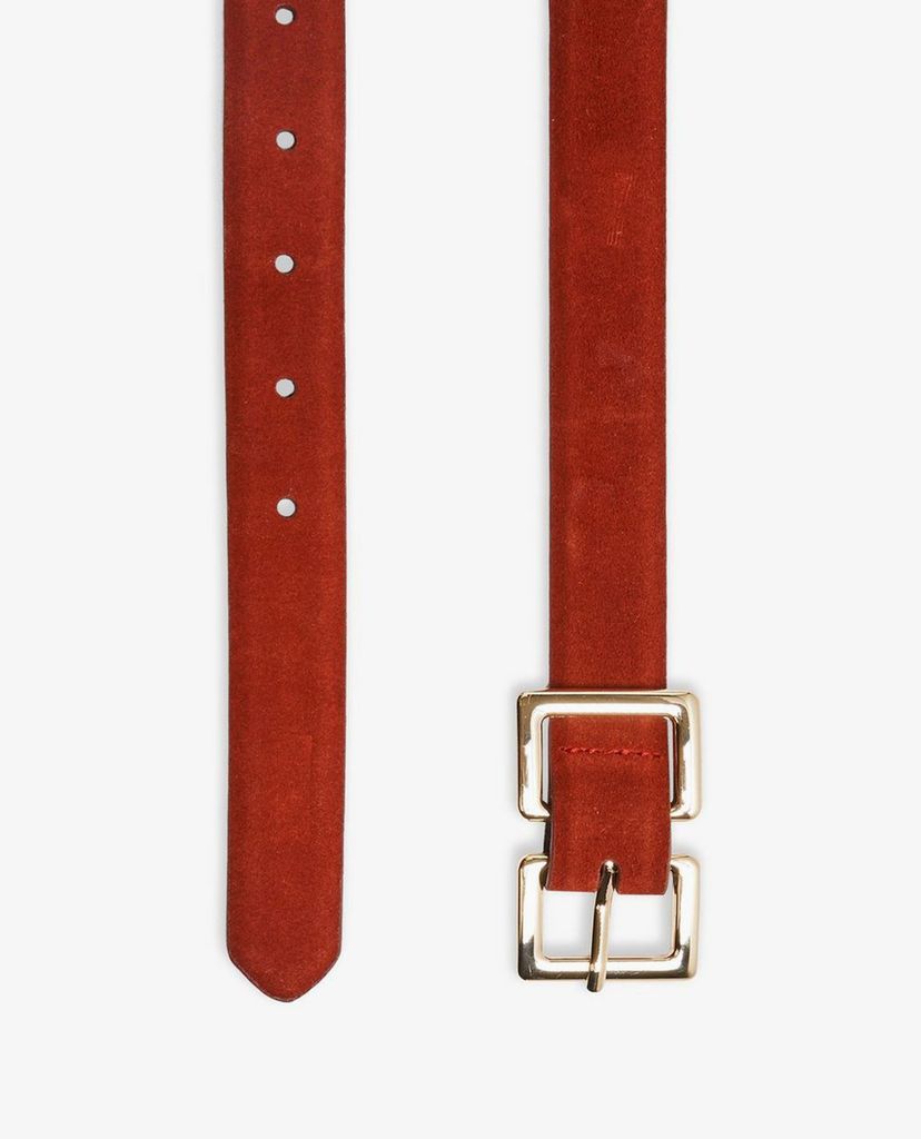 TOPSHOP - Thắt lưng nữ bảng nhỏ Leather Rust