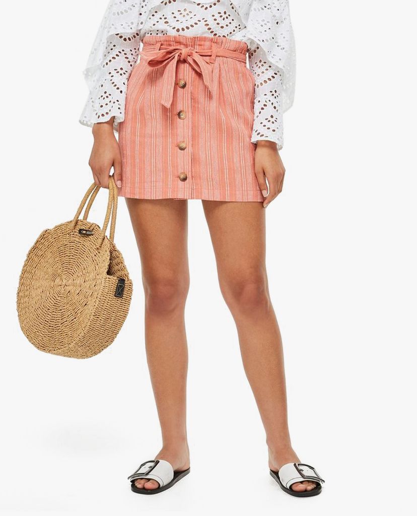 TOPSHOP - Chân váy mini phom ôm PETITE Striped
