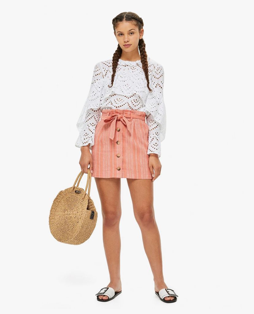 TOPSHOP - Chân váy mini phom ôm PETITE Striped