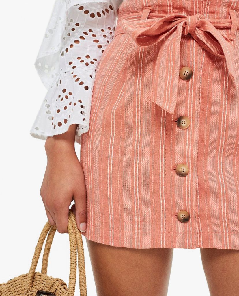 TOPSHOP - Chân váy mini phom ôm PETITE Striped