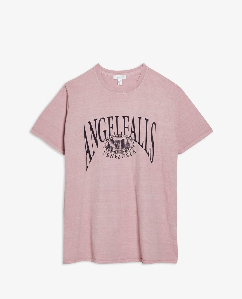 TOPSHOP - Áo thun nữ ngắn tay cổ tròn phom suông thời trang