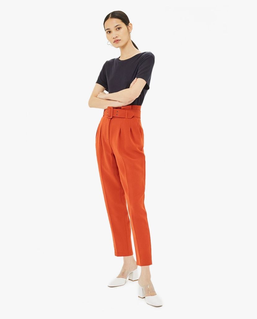 TOPSHOP - Quần kiểu nữ phom suông Belted Eyelet Pegged
