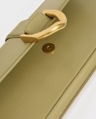 CHARLES & KEITH - Túi đeo vai nữ chữ nhật Metallic Buckle