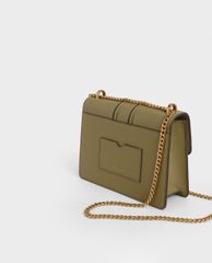 CHARLES & KEITH - Túi đeo vai phom chữ nhật Metallic Push Lock