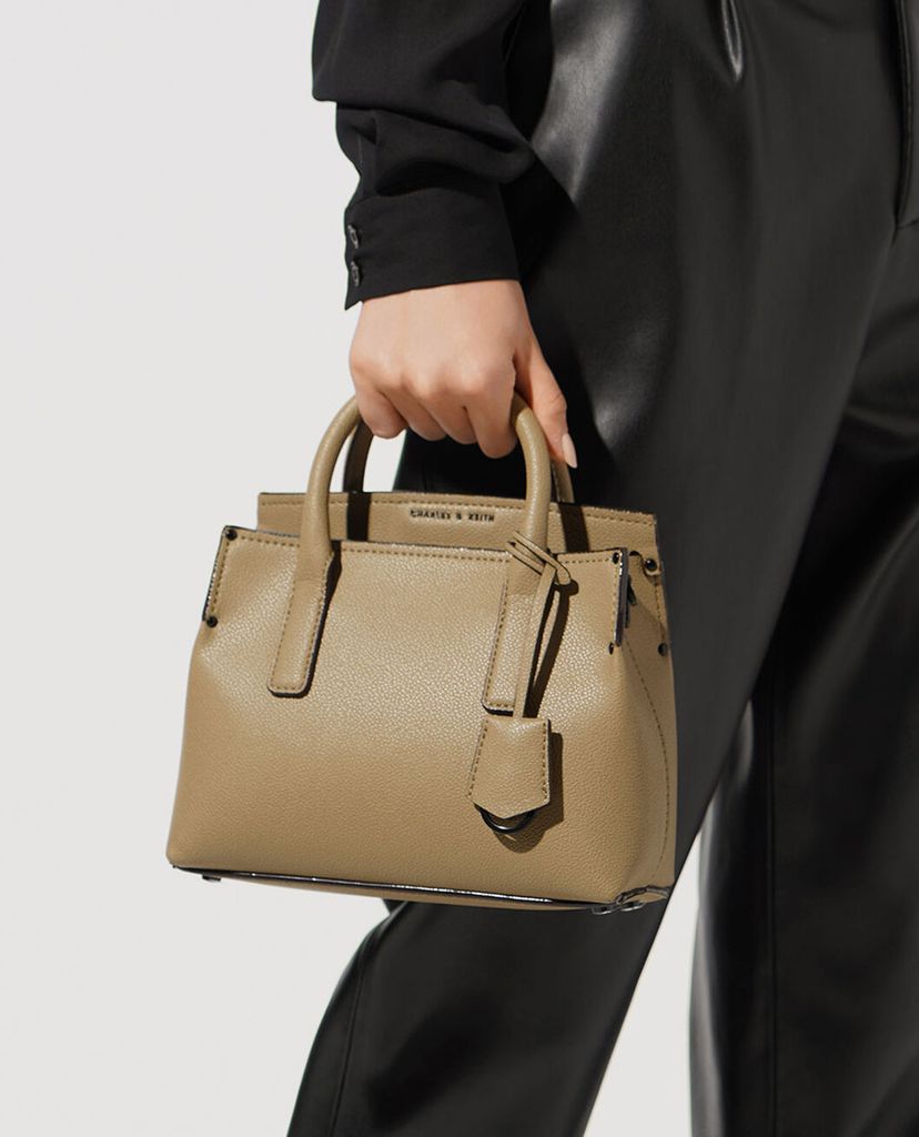 CHARLES & KEITH - Túi đeo vai nữ chữ nhật Double Handle