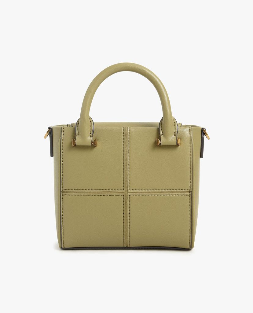 CHARLES & KEITH - Túi xách tay nữ phom vuông Textured Panelled
