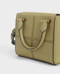 CHARLES & KEITH - Túi xách tay nữ phom vuông Textured Panelled