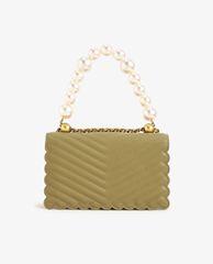 CHARLES & KEITH - Túi đeo chéo nữ chữ nhật Pearl Embellished
