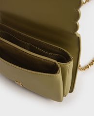 CHARLES & KEITH - Túi đeo chéo nữ chữ nhật Pearl Embellished