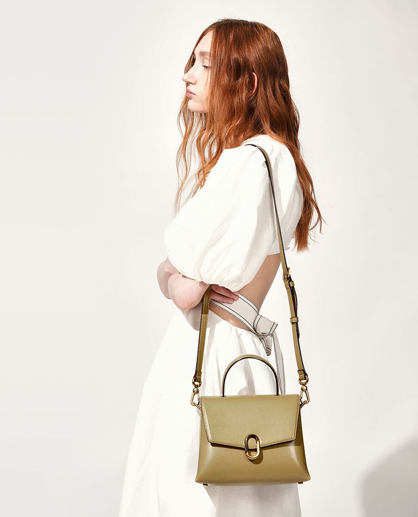 CHARLES & KEITH - Túi xách tay nữ Stone Embellished