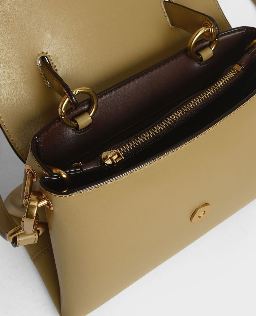 CHARLES & KEITH - Túi xách tay nữ Stone Embellished