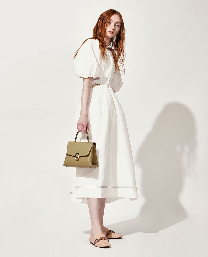 CHARLES & KEITH - Túi xách tay nữ Stone Embellished