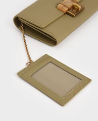 CHARLES & KEITH - Ví nữ dạng gập Stone Embellished