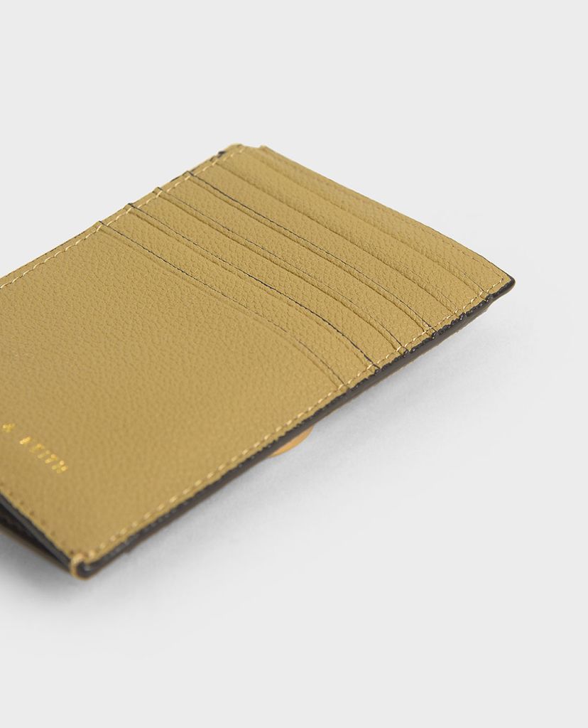 CHARLES & KEITH - Ví đựng name card nữ Croc Effect Stone Embellished