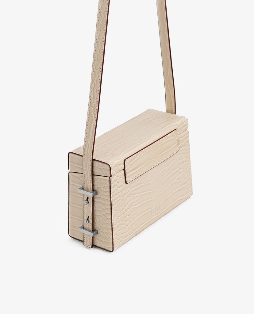 Túi đeo vai nữ hình hộp chữ nhật Croc-Effect Box