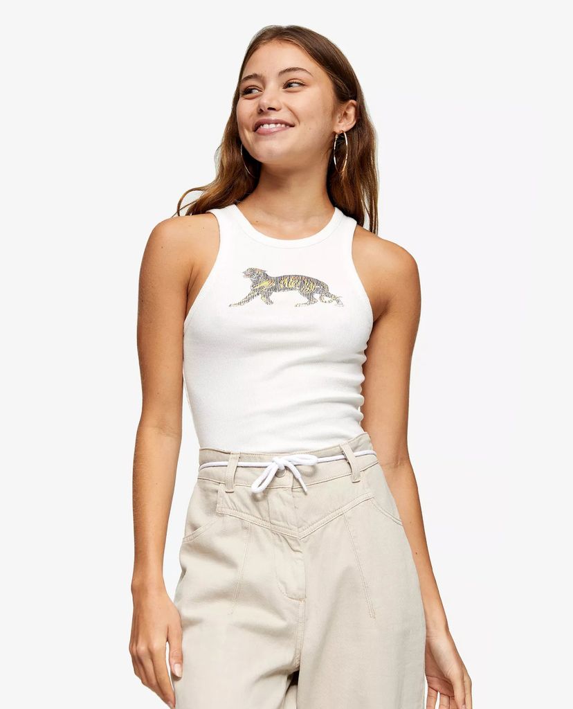 TOPSHOP - Áo ba lỗ nữ Walking Tiger