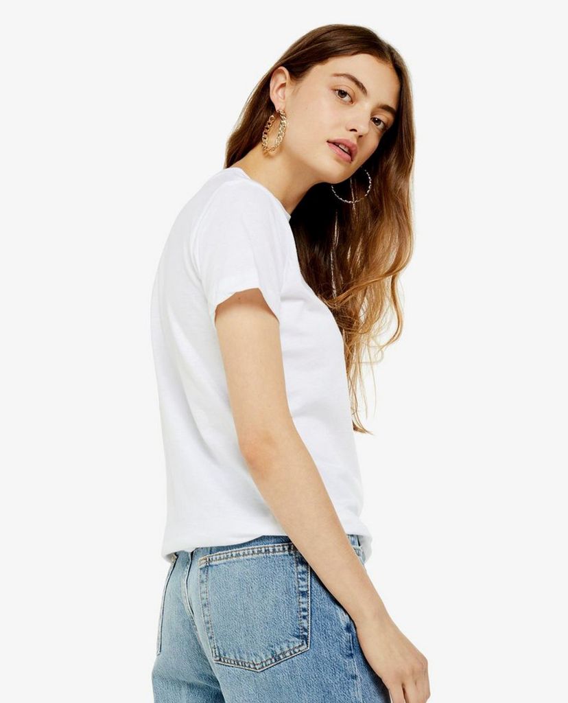TOPSHOP - Áo thun nữ cổ tròn tay ngắn Mini Butterfly