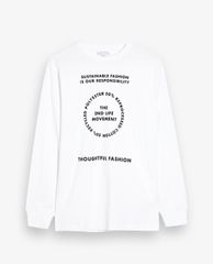 TOPSHOP - Áo thun nữ cổ tròn tay dài 2nd Life Skater In White