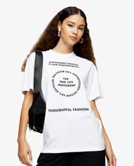 TOPSHOP - Áo thun nữ cổ tròn tay ngắn 2nd Life Motif