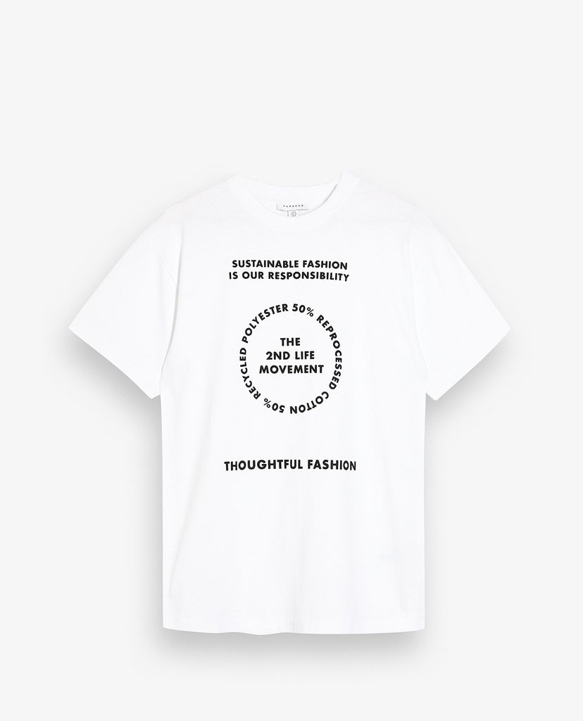 TOPSHOP - Áo thun nữ cổ tròn tay ngắn 2nd Life Motif