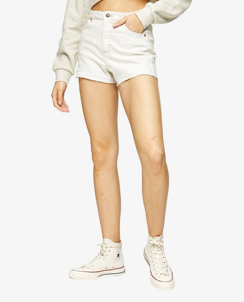 TOPSHOP - Quần shorts nữ denim CONSIDERED Premium White Mom