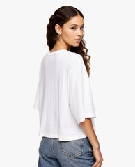TOPSHOP - Áo thun nữ phom suông tay lỡ White Washed Boxy
