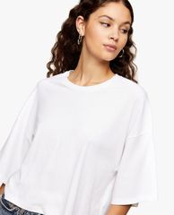 TOPSHOP - Áo thun nữ phom suông tay lỡ White Washed Boxy