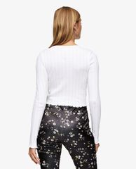 TOPSHOP - Áo kiểu nữ tay dài White Button Through