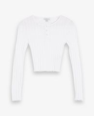 TOPSHOP - Áo kiểu nữ tay dài White Button Through