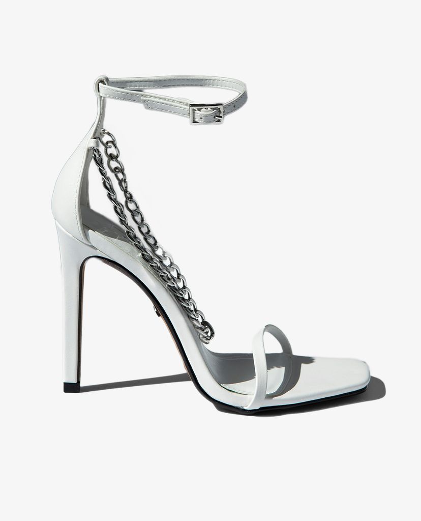 TOPSHOP - Giày cao gót quai ngang RIVAL White Chain Two Part
