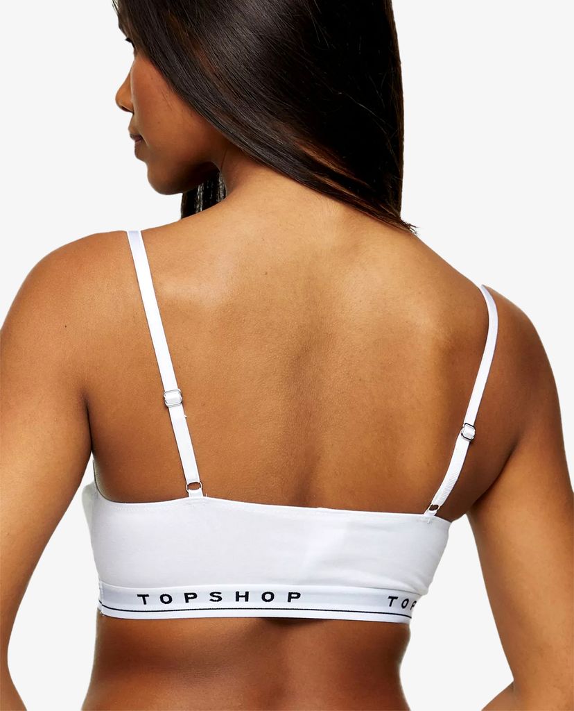 TOPSHOP - Áo bra nữ hai dây White Branded Padded