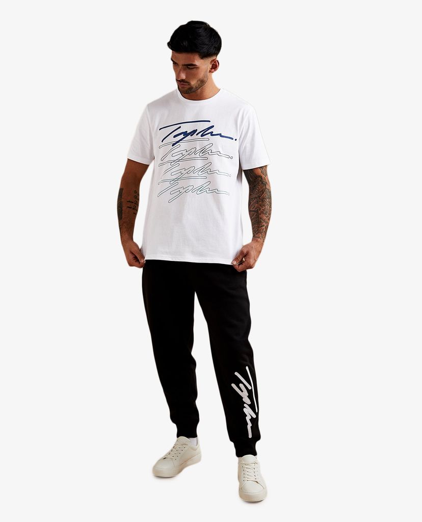 TOPMAN - Áo thun nam ngắn tay Signature White Gradient