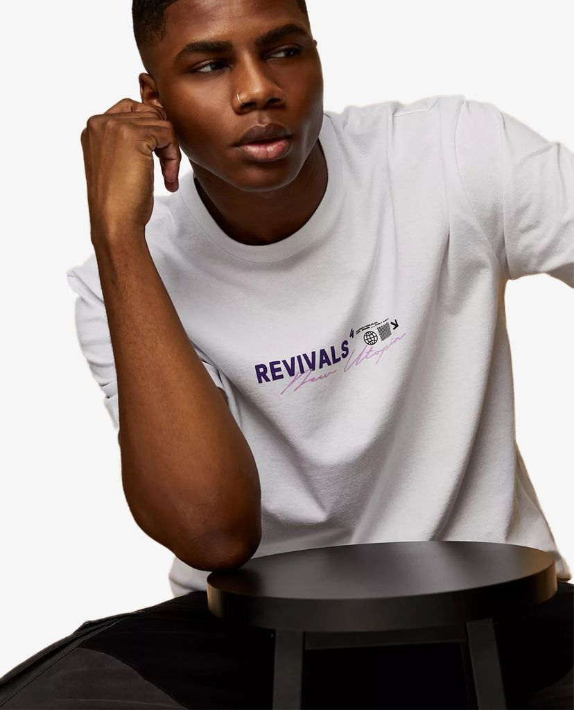 TOPMAN - Áo thun nam cổ tròn ngắn tay Revivals Print