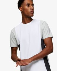 TOPMAN - Áo thun nam ngắn tay White Colour Block